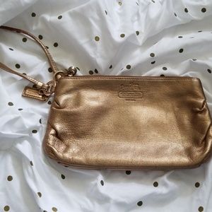 Coach Gold Wristlet